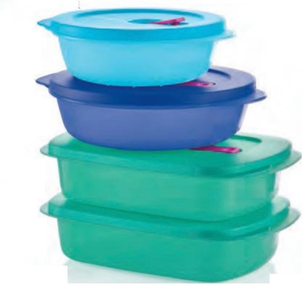Get a FREE Piece of Tupperware with Every CrystalWave 4pc Blue & Green S…